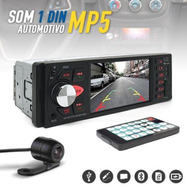 Imagem de Kit Rádio C/ Tela + Câmera de Ré 1 Din Ssangyong Korando 2011 2012 201