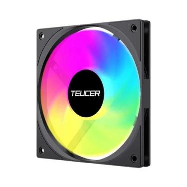 Imagem de Ventilador ARGB Slim De 120mm TEUCER UT-12015 Com Rolamento FDB, Ilumi