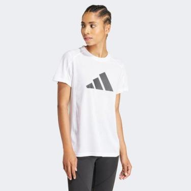 Imagem de Camiseta Adidas Essentials Big Performance Feminina, Branco, Preto, P