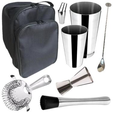 Imagem de Kit Barman E Bolsa Colher Bailarina Coq. Profissional 7pç W6 - NLS