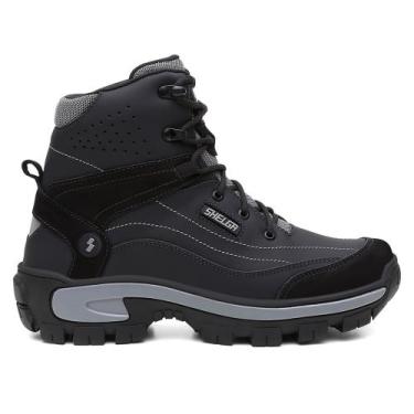 Imagem de Bota Masculina Para Trilha em Couro Legitimo Com Proteçao No Bico Ref 