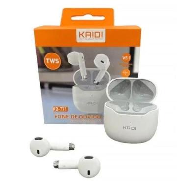 Imagem de Fone de Ouvido Bluetooth 5.1 Branco Kaidi Alto Original 771, Branco