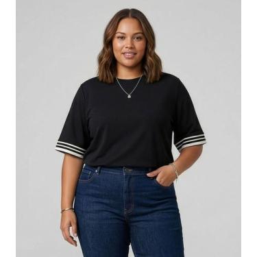 Imagem de Blusa Feminina Viscose Plus Size Secret Glam Preto, Plus G1, Preto