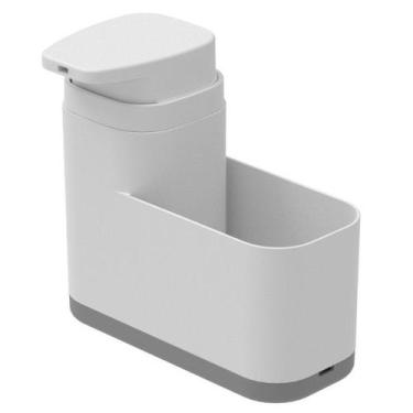 Imagem de Dispenser Detergente Com Suporte Esponja Antiderrapante - Ou, Branco