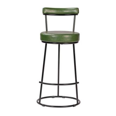 Imagem de Banqueta Alta Cozinha 70cm Encosto Industrial Aço Ziria Pu S02 - D Ros