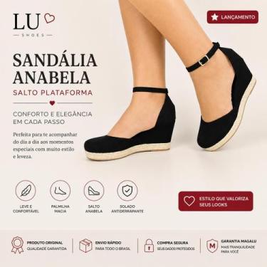 Imagem de Sandália Plataforma Feminina Anabela Casual Confortável - Tulip Shoes,