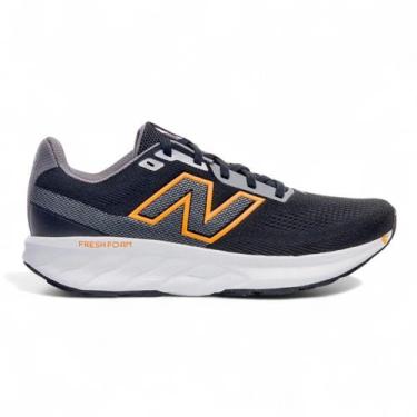 Imagem de Tênis New Balance Fresh Foam 520 V9 Masculino, 40, Preto, Laranja