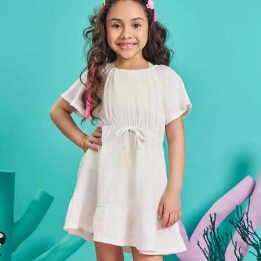 Imagem de Saída de Praia Infantil Kukiê em Malha Wave Branco, 8