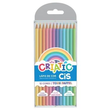 Imagem de Lapis 12 cores tons pastel criatic - Utensilios