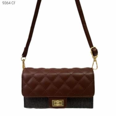Imagem de Bolsa Carteira Feminina Transversal Porta Celular Cartões Notas Moedas