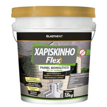 Imagem de Xapiskinho Flex 18kg Aditivo Chapisco e Argamassa Alta Fixação Elastme