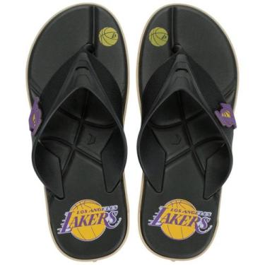 Imagem de Chinelo Masculino Estilo Urbano Leve Basquete Shot Nba Rider, Bege, Pr