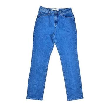 Imagem de Calça Jeans Feminina Reta Assédio - Conforto e Estilo, Havelock blue, 