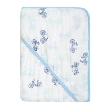 Imagem de Toalha de Banho Soft com Capuz Estampada Bebê 80 x 80 cm Papi Menina M
