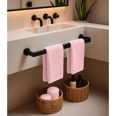 Imagem de Kit 2 Toalhas De Rosto De Algodão Rovitex Home Rosa, UN, Rosa