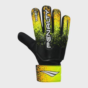 Imagem de Luva de Goleiro Penalty Delta 1 Campo Adulto, Amarelo, Preto, 10