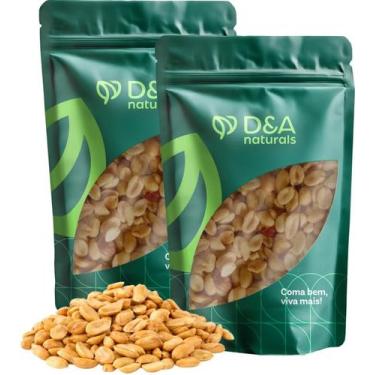 Imagem de Amendoim Torrado Com Sal e Sem Sal 2kg - D&A Naturals, Com Sal