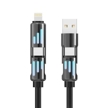 Imagem de Cabo 4 Em 1 Hrebos Cb-801 Mechanical Led 60w Preto 1.2m
