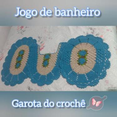 Imagem de Jogo de banheiro de crochê - Garota do crochê 