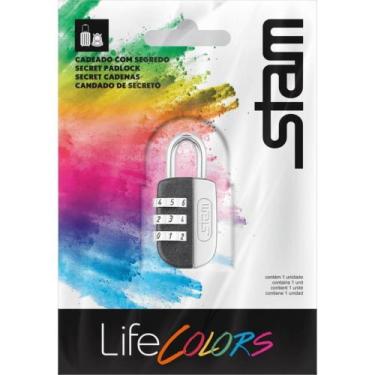 Imagem de Cadeado segredo 20mm life colors preto fosco z - STAM