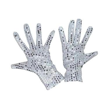 Imagem de Luvas De Lantejoulas Pretas, Prateadas, Vermelhas E Azuis Para Festas 
