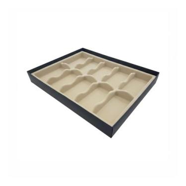 Imagem de Porta Óculos Ou Caixa Organizadora Aveludada Bege 420 X 320 Mm - Ideal