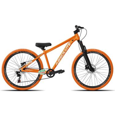 Imagem de Bicicleta do Grau Absolute Nero 5 Kit 1x7 Pneus Flame Freio a Disco Mecânico - Laranja