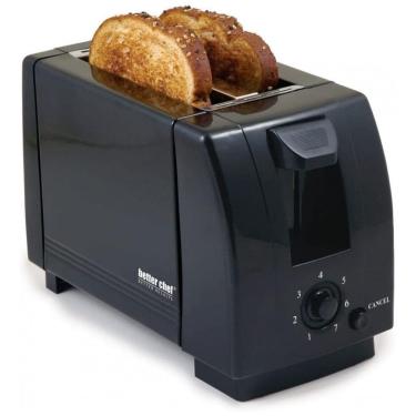 Imagem de Torradeira de 2 Fatias com Controle de Tostagem, 110V 750W, Better Chef, Preta