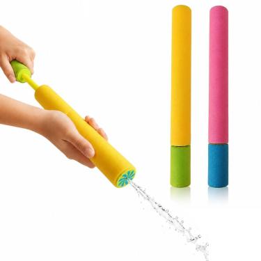 Imagem de Brinquedo Aquático Lança Água Flutuante com Sucção Manual Amarelo Draik