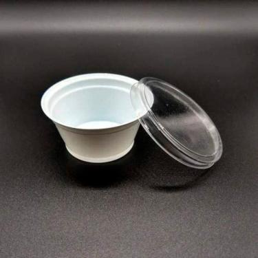 Imagem de Pote para Molho G695 com Tampa 30ML Transparente 700 Unidades Branco Galvanotek