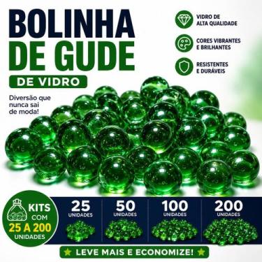 Imagem de Bolinha de Gude de Vidro Kit 25 50 100 200 Unidades Coloridas Bolinhas