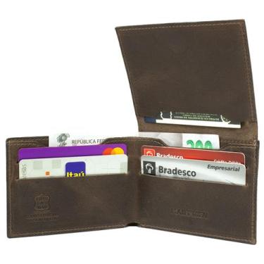 Imagem de Carteira Masculina Porta Cartão Kartmen Couro Fossil Premium Caixa Pem