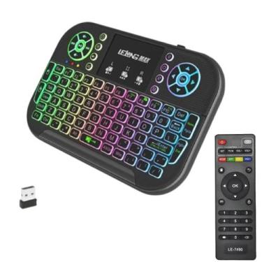 Imagem de Kit Mini Teclado Bluetooth e USB Touchpad com Comando de Voz e Control