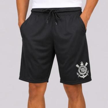 Imagem de Bermuda Corinthians Logo SCCP Preto -, Preto, GG