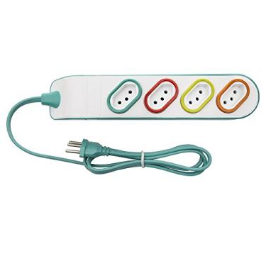 Imagem de EXTENSÃO MULTITOMADA PP 3X0,75-2 PINOS + TERRA (3 PINOS) - 10 AMPERES - TURQUESA - 1,3 METROS - DANEVA 1839