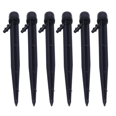 Imagem de Yosoo Gotejadores de irrigação com inserção de solo 50 peças, 1/4, irrigadores de gotejamento ajustáveis de 360 graus para de rega de jardim preto