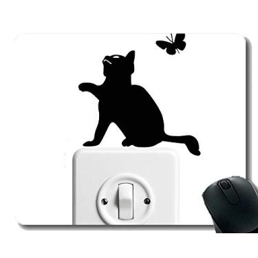 Mouse pads para jogos, mouse tapete, gato animal animal doméstico branco  gatinho fofo