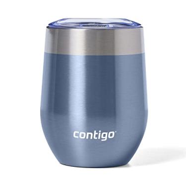 Imagem de Contigo Copo de vinho de aço inoxidável River North com tampa à prova de derramamento, copo de vinho reutilizável de 355 ml, pode ser lavado na lava-louças e mantém as bebidas quentes ou frias por