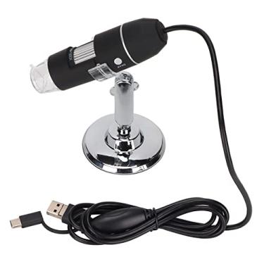 Imagem de Microscópio digital portátil, câmera de inspeção USB HD de 50 x a 1000 x com função OTG, 8 luzes ajustáveis, operação simples, para couro cabeludo facial de moeda