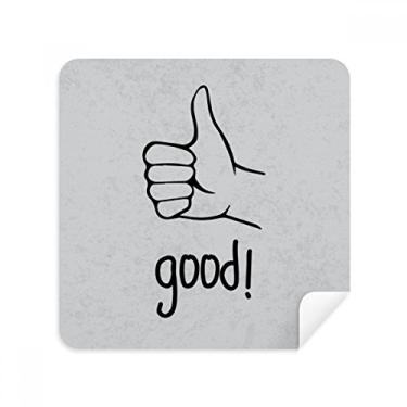 Imagem de Polegar preto personalizado óculos gesto pano limpador de tela tecido camurça pacote com 2