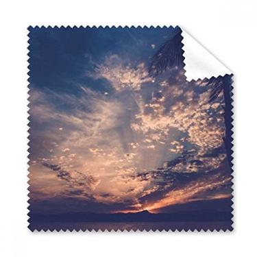 Imagem de Pano de limpeza laranja azul escuro céu nuvens limpador de óculos 5 peças