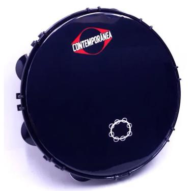 Imagem de Pandeiro Contemporânea 40PBCF Black Carlos Café 12 Polegadas