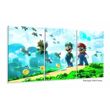 Imagem de Quadro Decorativos Mario com 3 peças 125x60