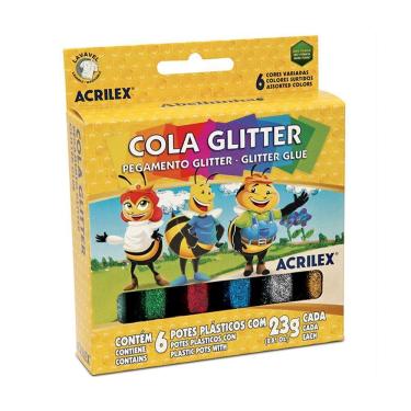 Imagem de Cola Glitter Acrilex c/ 6 cores 02923