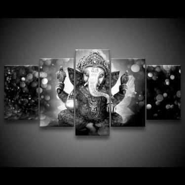 Imagem de Quadro Decorativo 129x63 Sala Lord Ganesha Elefante P 1