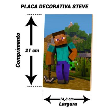 Placa Decorativa Pixel Creeper Minecraft