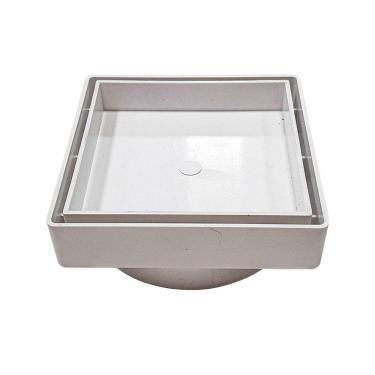 Imagem de Ralo Oculto para acabamento com piso 10x10 Branco