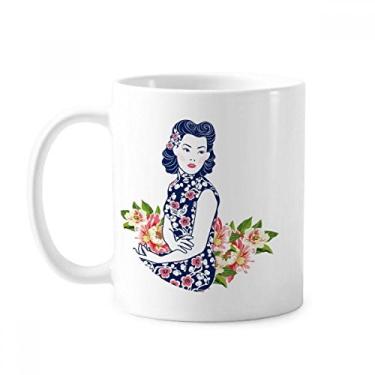 Imagem de Cultura Chinesa Flor Azul Caneca Cerâmica Café Porcelana Louça