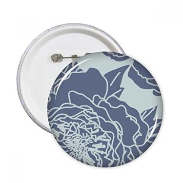 Imagem de Peônia abstrata plantas arte padrão alfinetes redondos emblema botão decoração acessório 5 peças