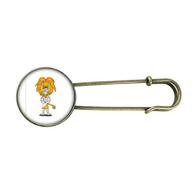 Imagem de Egito múmia Hórus chapéu de leão retrô metal broche broche broche clipe jóias